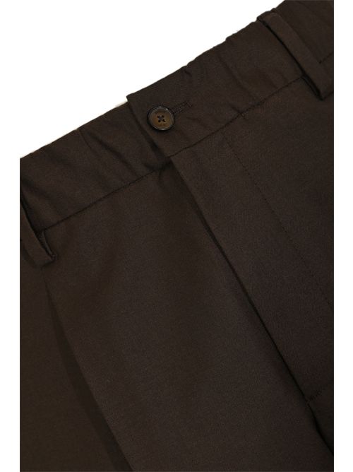 Pantalone Isola in lana con coulisse Marrone BRIGLIA | ISOLAS 40012000146